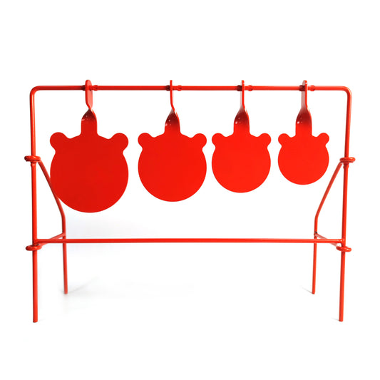 ATFLBOX BB Gun Target 4 different sized gongs Heavy Metal Spinning Pellet Airgun Airsoft Shooting Target for Outdoor, Rated for .177 .20 Caliber