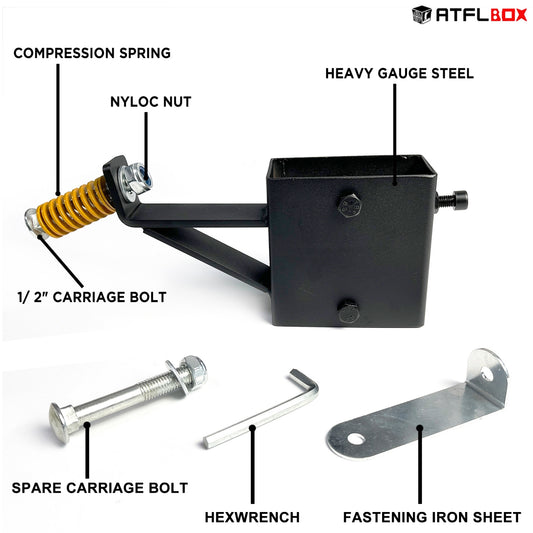 ATFLBOX 2Pack 2x4 AR500 Steel Gong Target Hanger, Target Mount Bracket for IDPA/IPSC Torso Silhouette Metal Targets