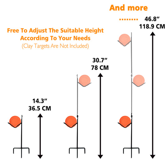 ATFLBOX Clay Pigeons Holder, Sporting Clays Accessories, Pack of 3 units Clay skeet target hanger for shooting outdoors