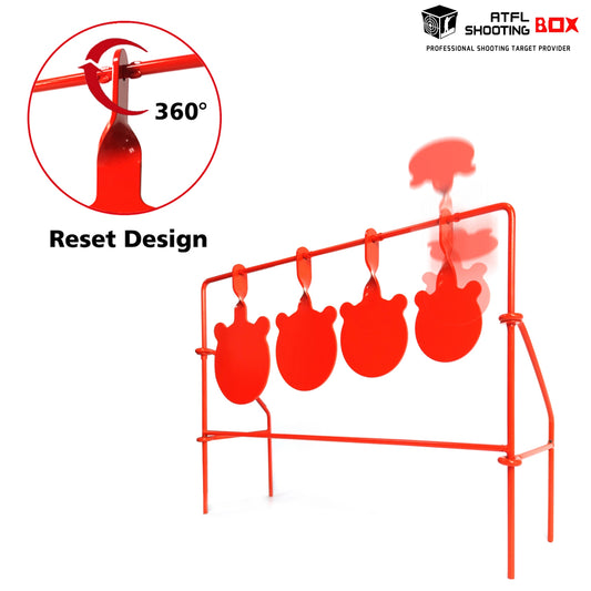 ATFLBOX BB Gun Target 4 different sized gongs Heavy Metal Spinning Pellet Airgun Airsoft Shooting Target for Outdoor, Rated for .177 .20 Caliber