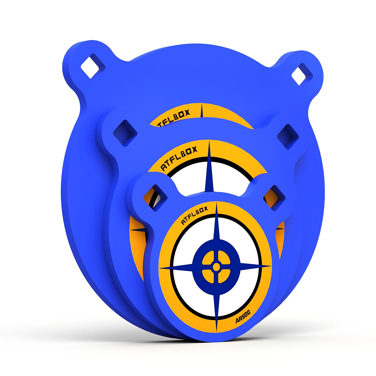 Atflbox AR500 Steel Target for Shooting, 1/2 inch Thick Metal Target with Mounting Kit, High Caliber Gong Silhouette Metal Targets for Precision Shooting