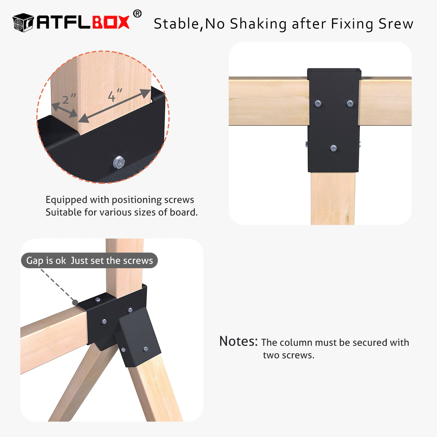 ATFLBOX Heavy Duty 2x4 Steel Target Stand Brackets Set, Y and T Connectors with 12 Hanger Hooks for DIY Shooting Outdoor Range, Modular AR500 Steel Targets Hangers