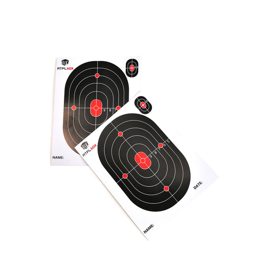 Atflbox 100PCS 7 x 9 Inch BB Gun Paper Target For Target Trap, Suitable For Airsoft, BB Gun, Pellet Gun