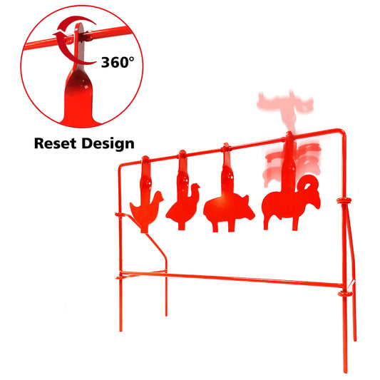 ATFLBOX BB Gun Target Animal Silhouette Heavy Metal Spinning Pellet Airsoft Shooting Target for Outdoor, Rated for .177 .20 Caliber