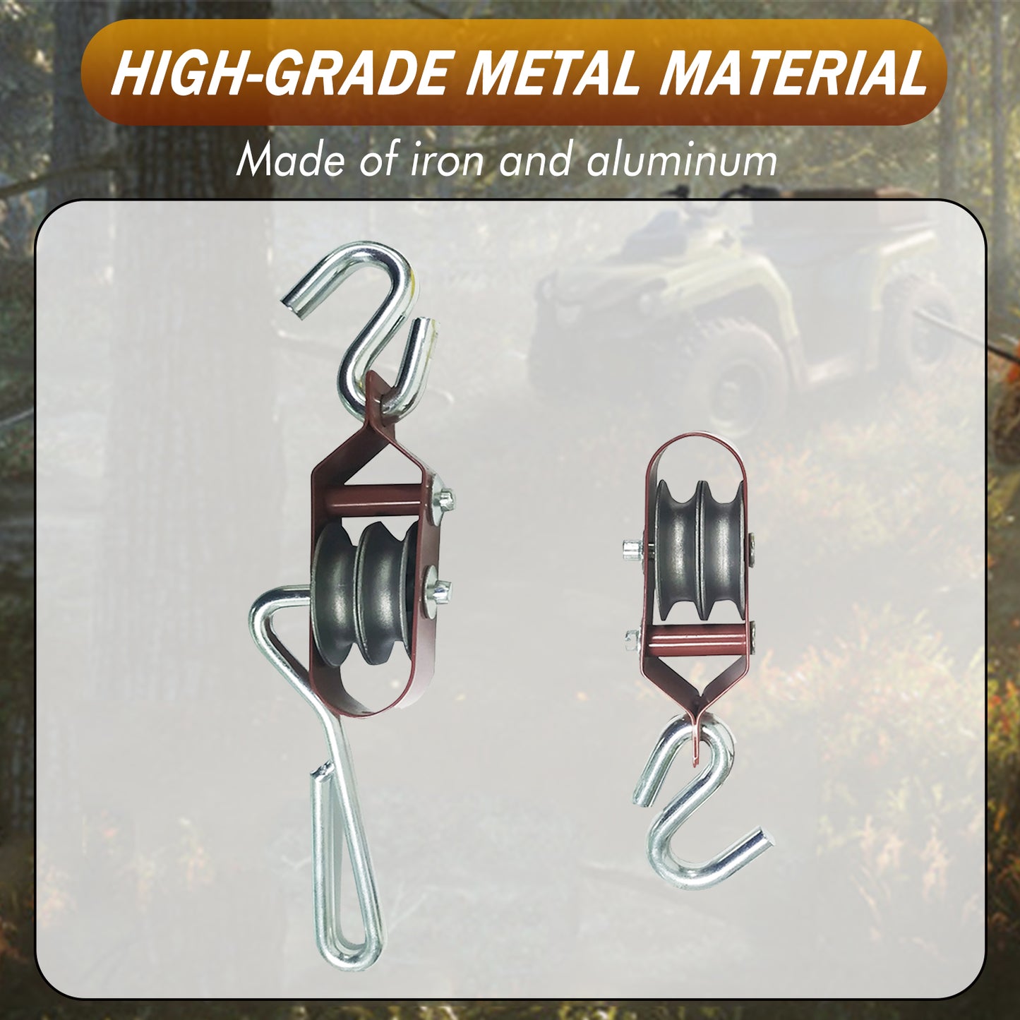 Atflbox Gambrel Game Hoist with 700lb Elk Dual Pulley Hoist Lift System and Capacity Deer Hanger, 1 Pack