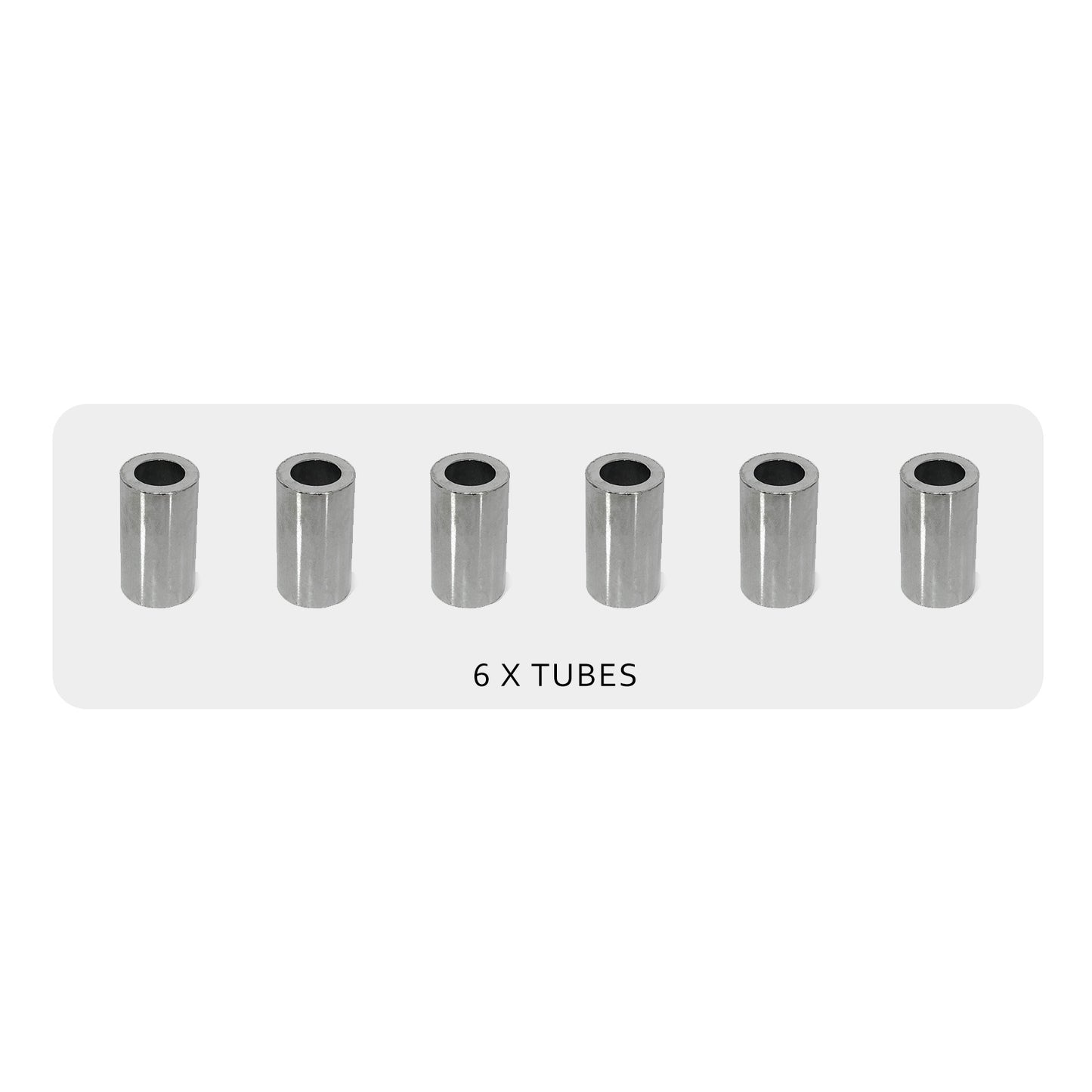 Six tubes for DIY dueling tree targets