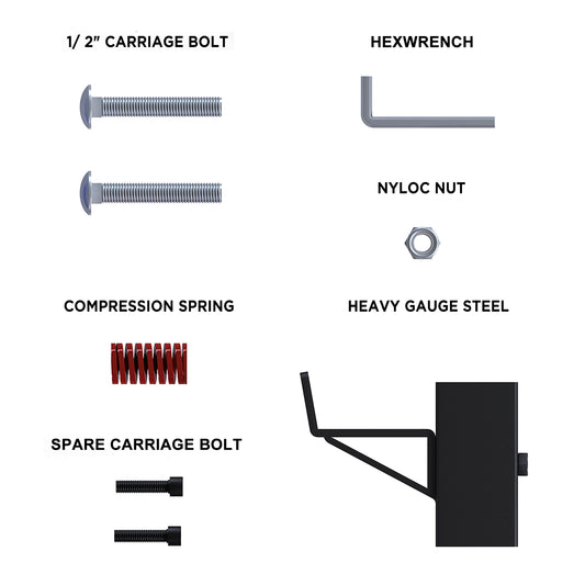 ATFLBOX T-Post Target Hanger for AR500 Targets, T-Post Target Brackets Target Mount, AR500 Steel Gong Silhouette Targets Conversion Adapter for Outdooor Shooting practice