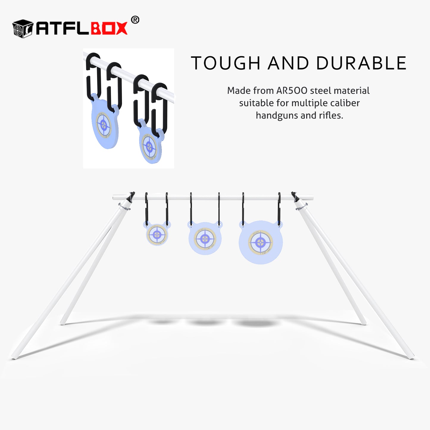 ATFLBOX 6 x AR500 Target Hooks