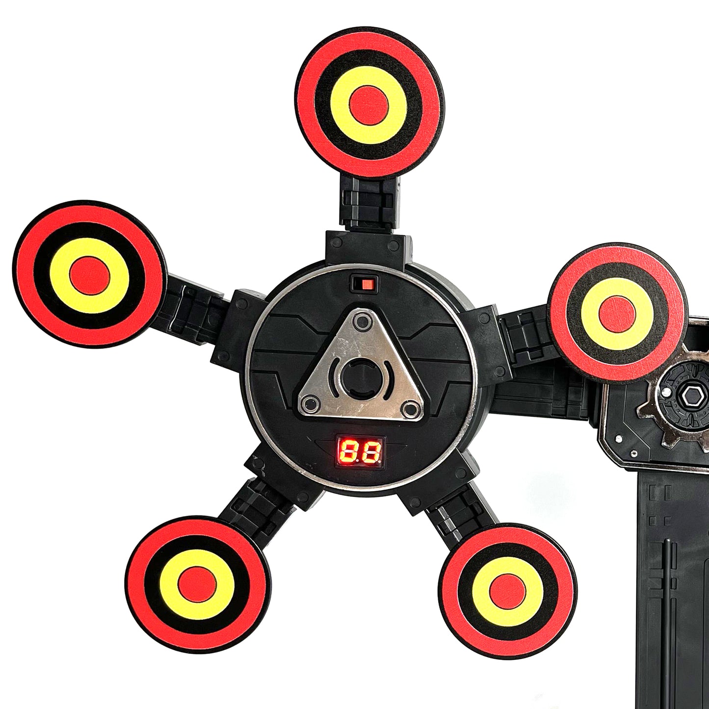 Shooting Target Scoring Auto Reset Digital Targets for Nerf Guns Toys with a Support Cage & Net, Christmas Birthday Gifts Toy for Kids-Boys & Girls