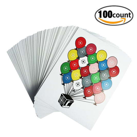 ATFLBOX 100pcs 7 x 9 Inch BB Gun Target Papers for Pellet Trap Shooting Target Holder, Suitable for Airguns, Rifle, Pistol Indoor and Outdoor Shooting (Balloons)