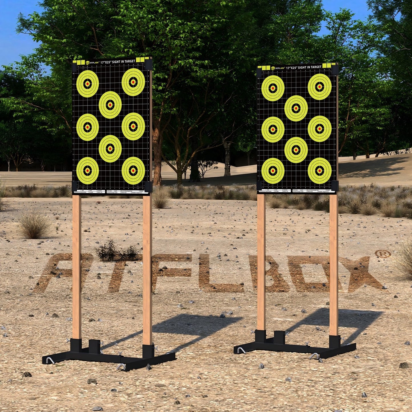 ATFLBOX Sight in Shooting Range Paper Target, 17X25 Inch High Visibility Bullseye Shooting Targets Suitable for Handgun, Rifle, Pellet Gun, Airgun, BB Guns, Airsoft