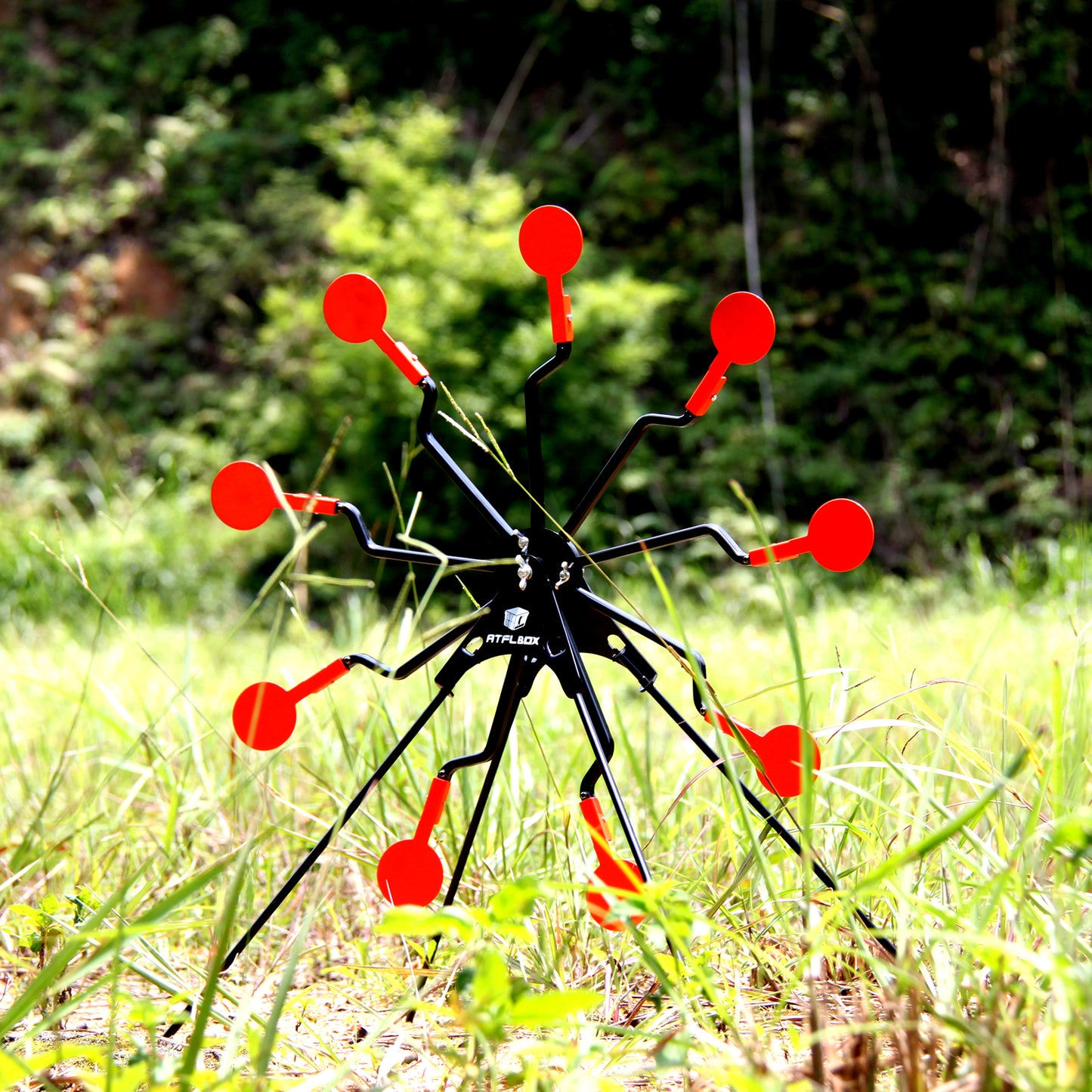 Atflbox Ferris Wheel Metal Resetting Mobile Shooting Targets for Backyard, Outdoor, Suitable for Airsoft, Rifle, Airgun