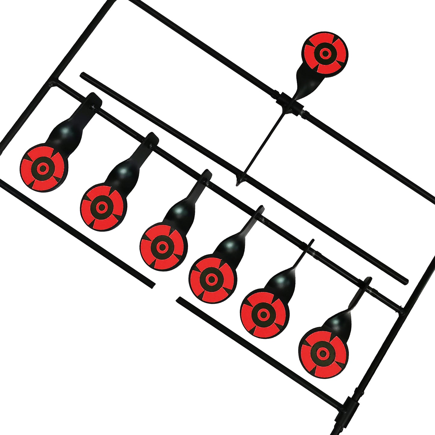 Atflbox Resetting Targets for Airgun Pellet BB Guns,6 Steel Targets for Shooting , Rated for .177 Caliber