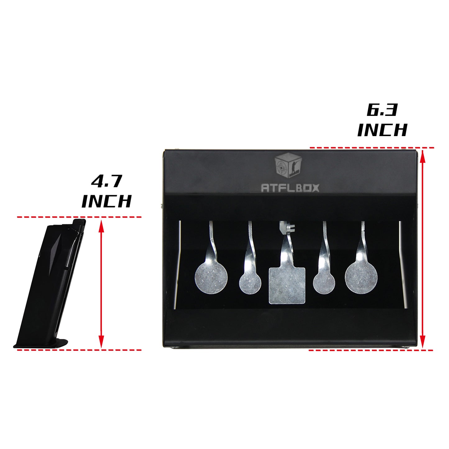 Atflbox Pellet Gun Target Trap Resets with Center Shot,Metal Bullt Trap Shooting Target for Airgun Rifle