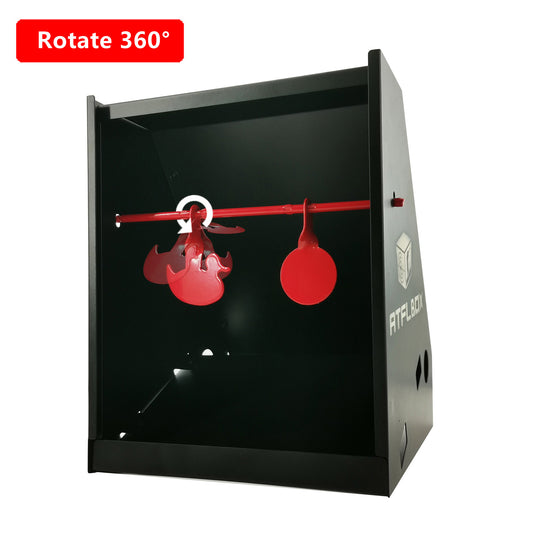 Atflbox 7 x 9 Inch BB Gun Target Trap with 10pcs Paper Target and Spinning Shooting Targets for Airsoft,BB Gun