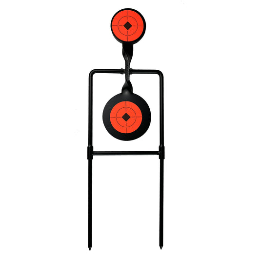 Atflbox Double Blast High Caliber Spinner Auto Reset Steel Target for Centerfire Up to .44 Magnum Outdoor Target Shooting