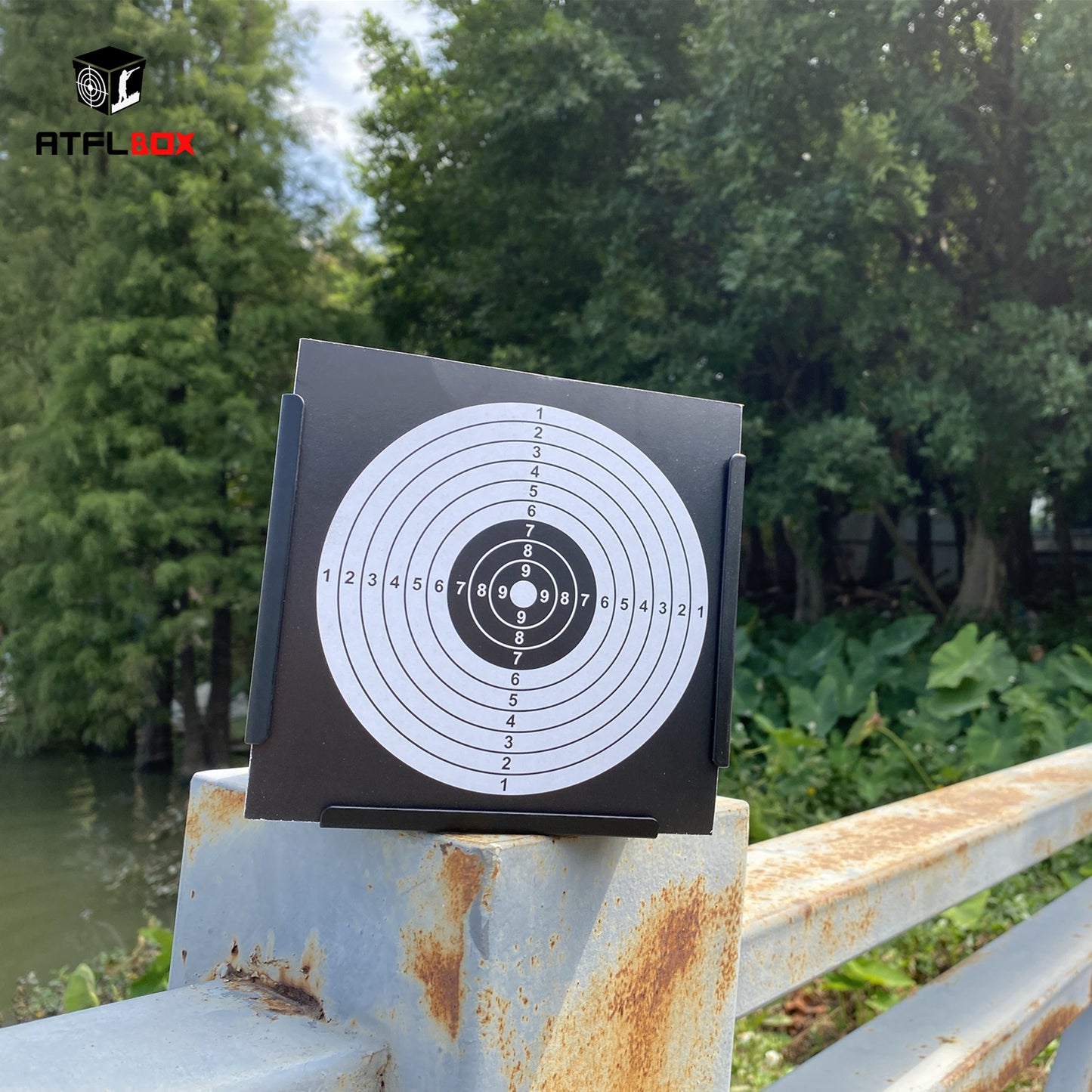 Atflbox BB Gun Trap with 50pcs Paper Target Bullet Catcher Shooting Target for Backyard, Outdoor, Indoor, Suitable for Airsoft, Rifle, Pellet Gun