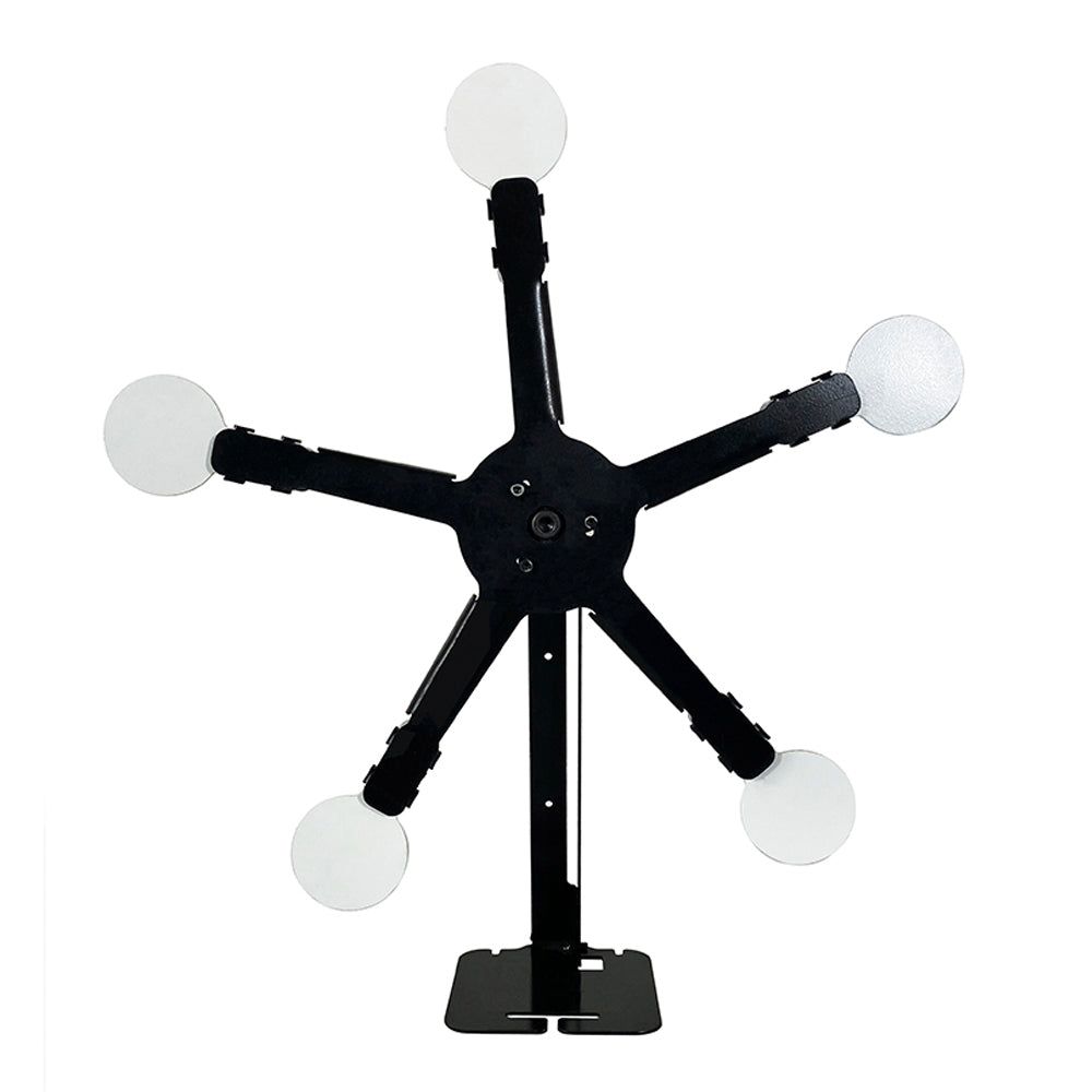 Atflbox Resetting and Rotate The Metal Shooting Target Stand with 5 Steel Plates for Pistol Airsoft BB Guns (Star)