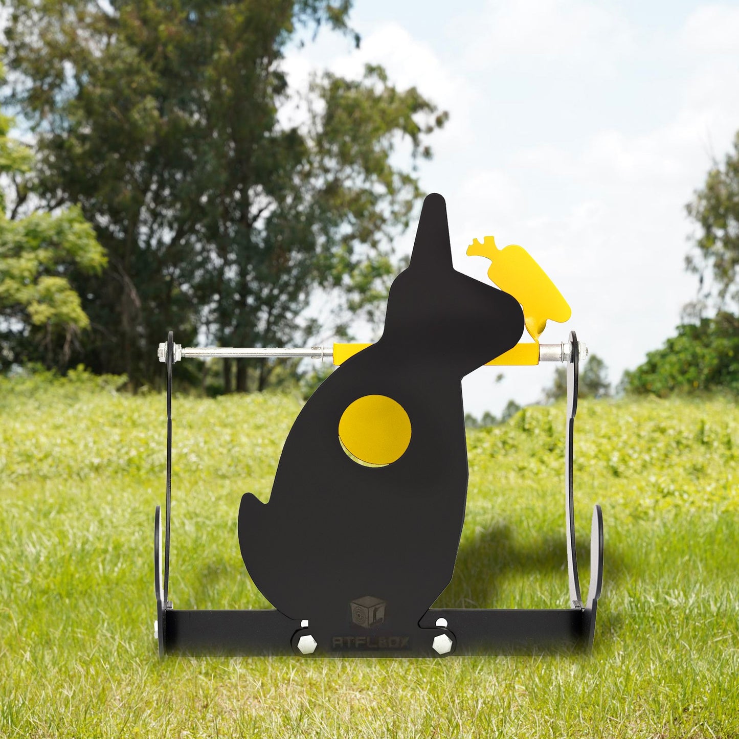 Atflbox BB Gun Rabbit Silhouette Spinning Target Auto Resetting Shooting Target for .177 .20 Caliber Airgun Rifle