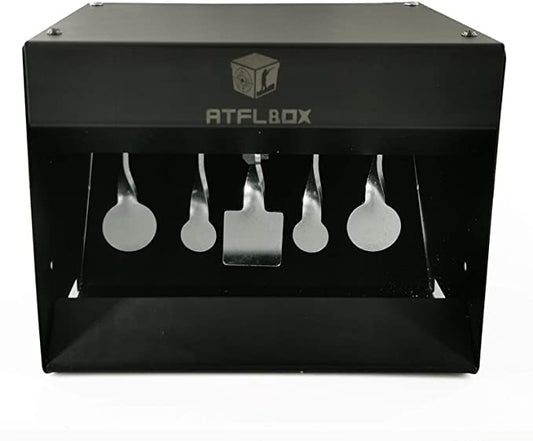 Atflbox Pellet Gun Target Trap Resets with Center Shot,Metal Bullt Trap Shooting Target for Airgun Rifle