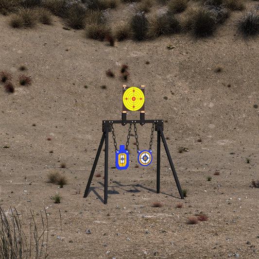 Build Your Dream Backyard Shooting Range With the ATFLBOX Adjustable AR500 Steel Target System