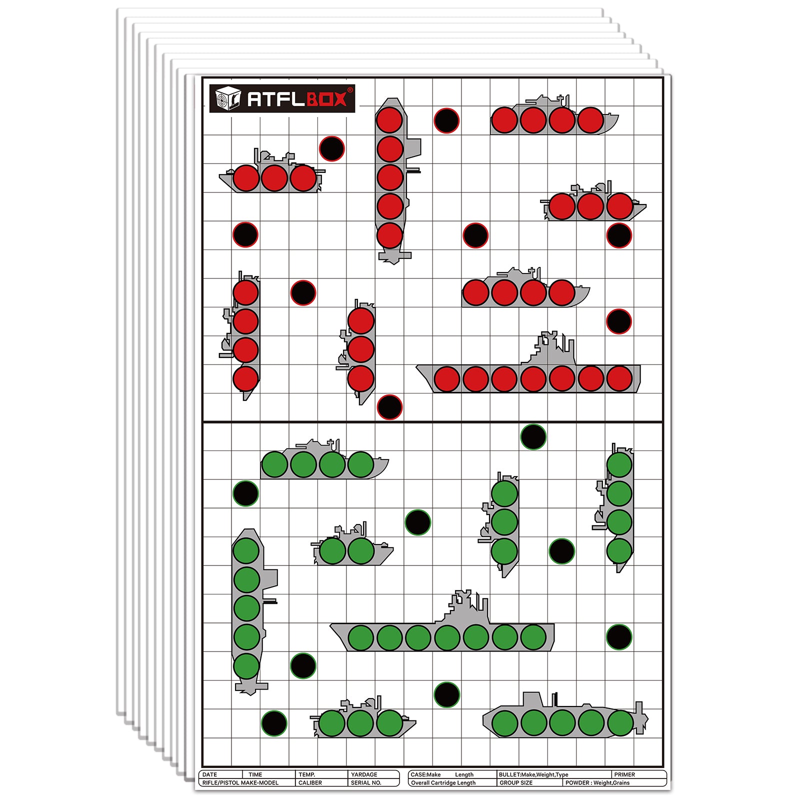 Battle Target ATFLBOX 17X25 Inch Battle Target, Highly Visible and Bright Game Targe