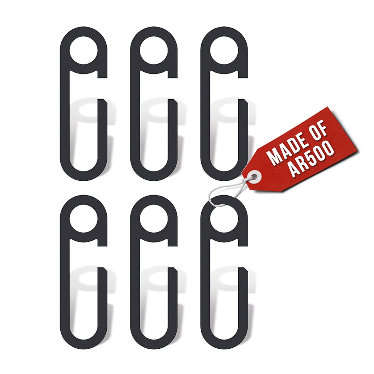ATFLBOX 6 x AR500 Target Hooks
