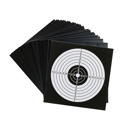 Atflbox 5.5 Inch BB Gun Target Papers for Pellet Trap Shooting Target Holder, Pack of 100(Black)