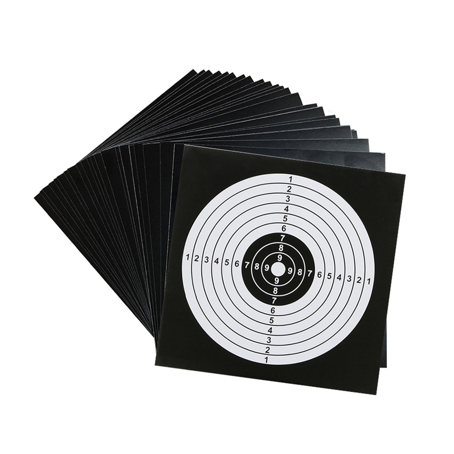 Atflbox 5.5 Inch BB Gun Target Papers for Pellet Trap Shooting Target Holder, Pack of 100(Black)