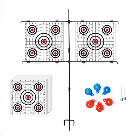 Atflbox Adjustable Shooting Target Stand for Outdoor,Paper Shooting Target Stand,Range BB Gun, Airsoft,Airgun