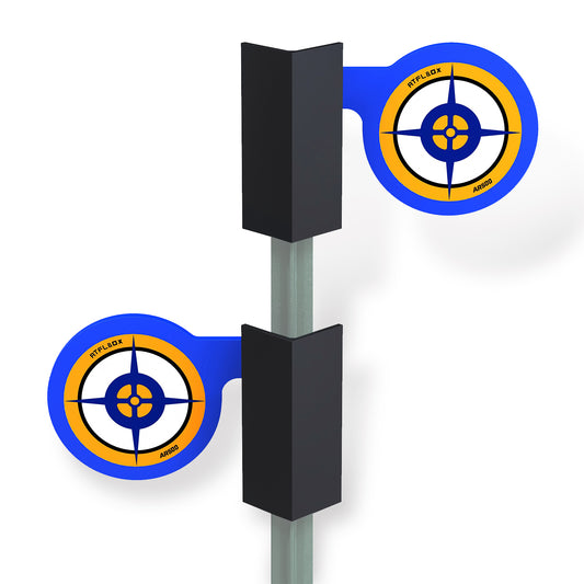 ATFLBOX AR500 Dueling Tree Paddle Set, 6'' x 3/8'' Reactive Steel Dueling Tree Targets for Use with T-Post, DIY Shooting Target Kit for Shooting Range Outdoor - 2 Pack