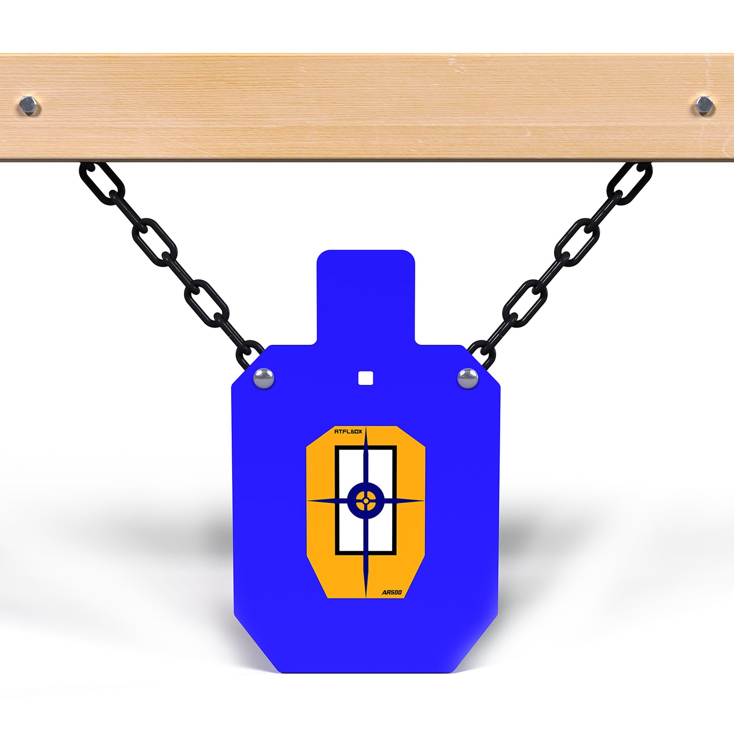 ATFLBOX 10x16 inch AR500 Steel Target for Shooting, 1/2 inch Thick Metal Target with Chain Strap Mounting Kit, High Caliber Gong Silhouette Metal Target for Precision Shooting