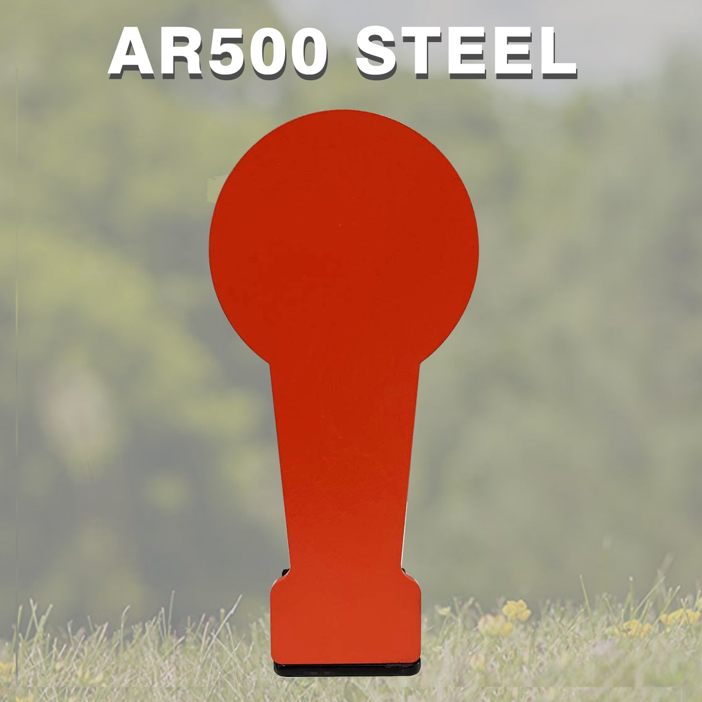 Atflbox 3/8" AR500 12.8'' Classic Popper Steel Shooting Target, 6'' Plate Auto Reset Target for Shooting Range, Suitable for Pistol, Rifle, Handgun, Shotgun, Rimfire