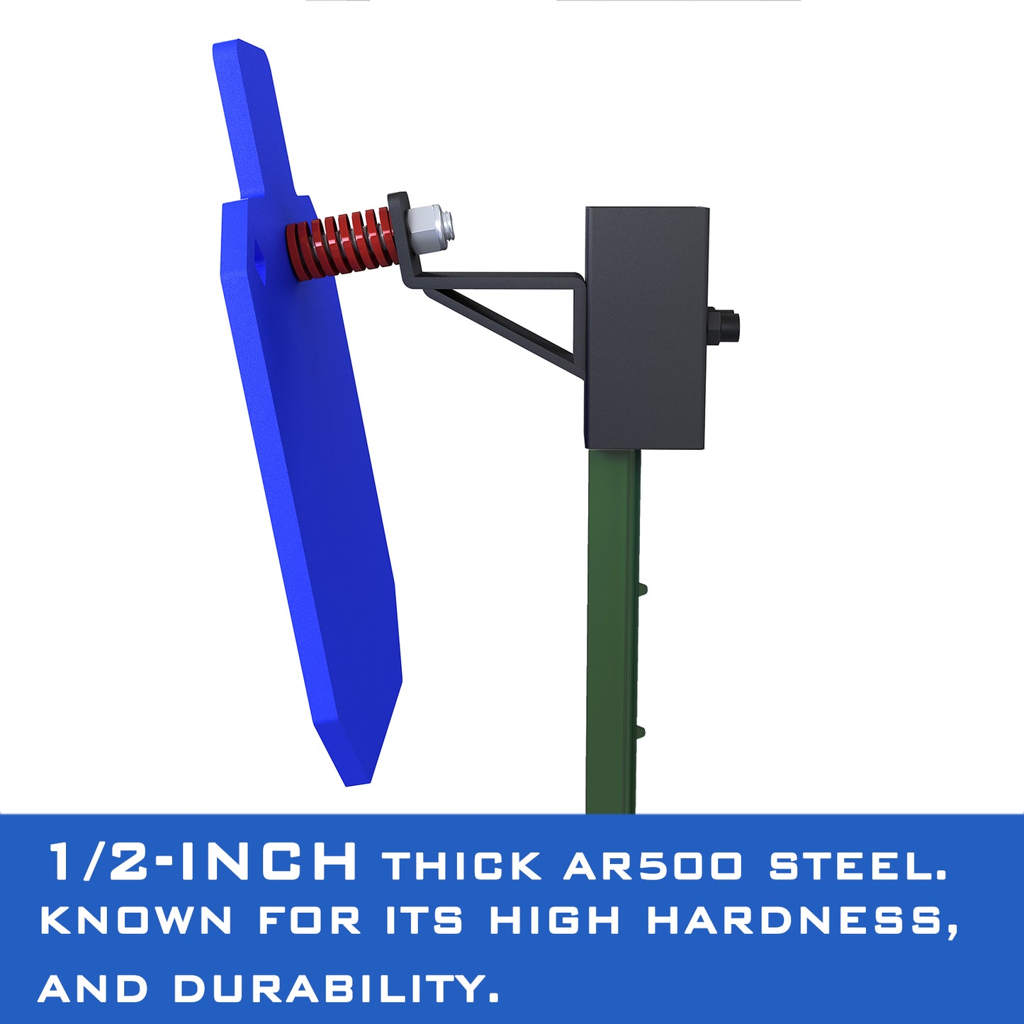 Atflbox AR500 10x16 inch Steel Target for Shooting, 1/2 inch Thick Metal Target with T-Post Target Hanger, High Caliber Torso Silhouette Metal Target for Precision Shooting