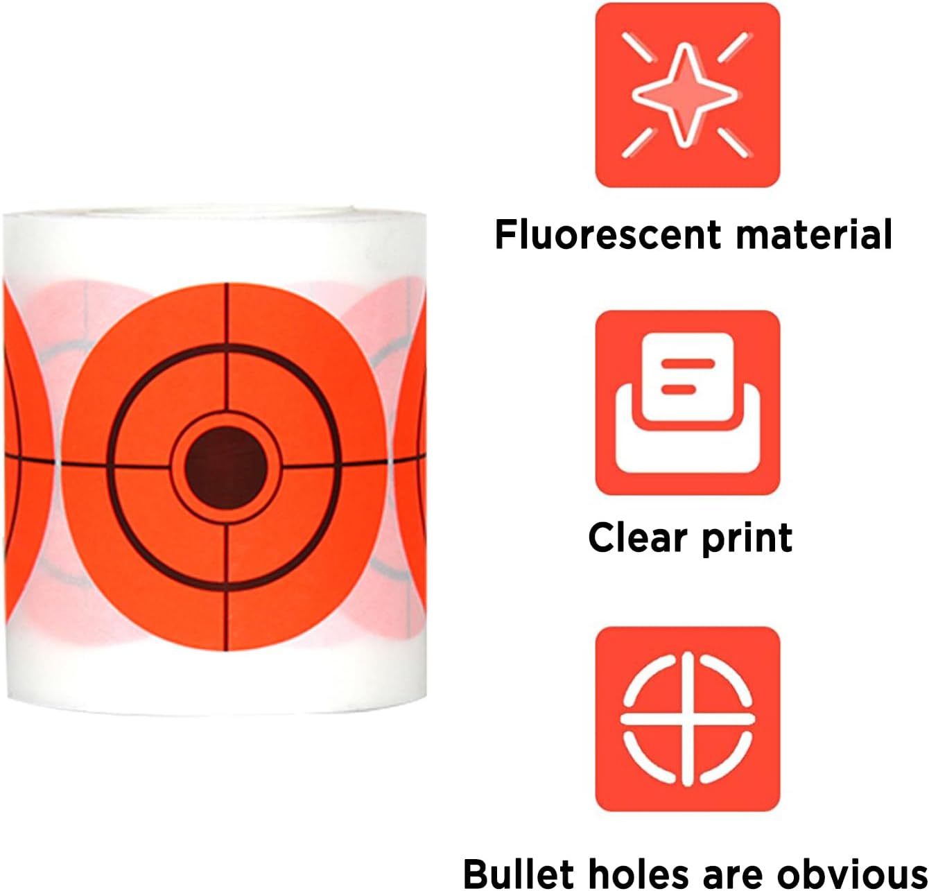 Atflbox 500 Pcs Pack Stick on Targets 4 cm Target Paster Paper Stickers for Shooting Orange