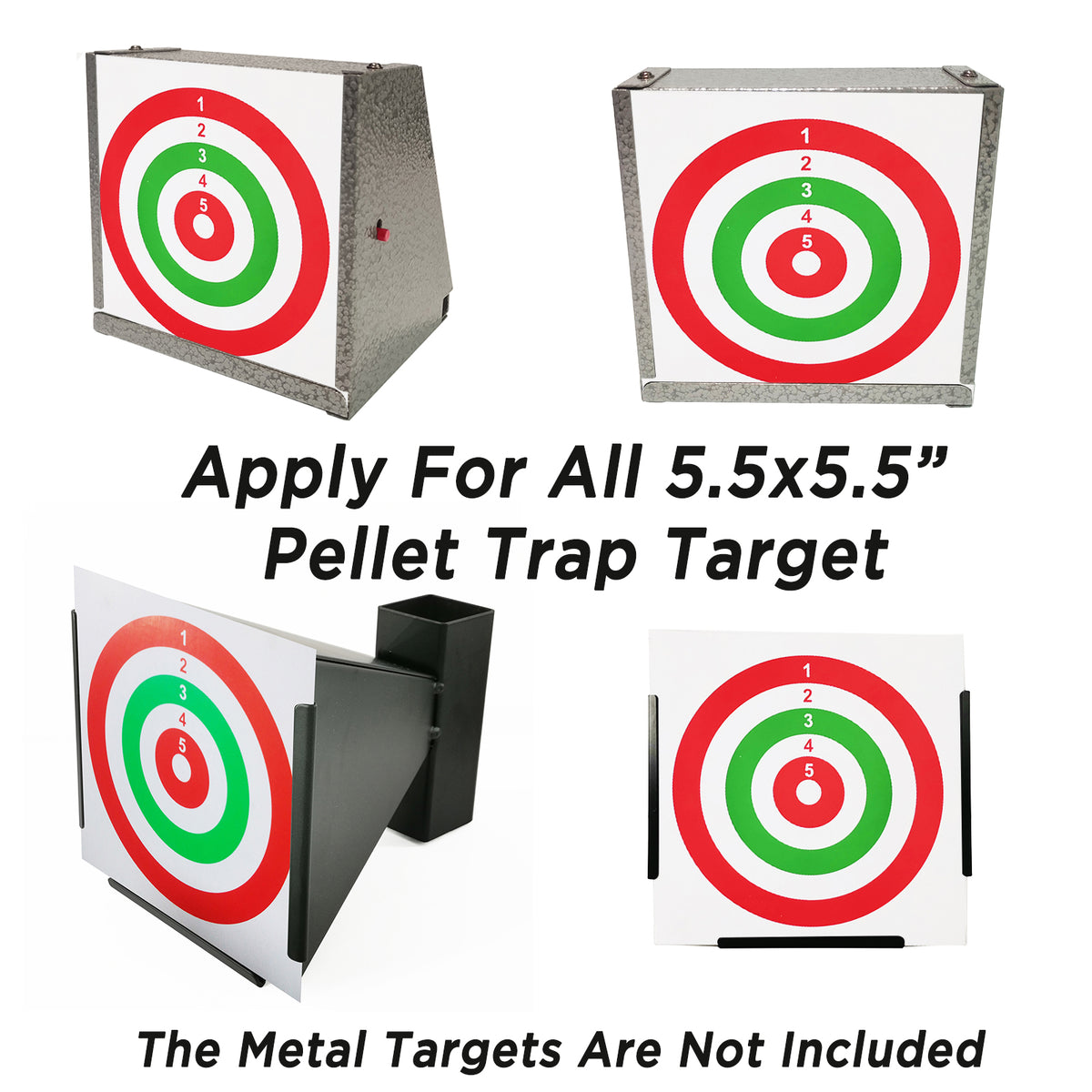 5 Inch Paper Target Atflbox 5.5 Inch BB Gun Target Papers for Pellet Trap Shooting Target ...