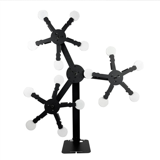 Atflbox Three Star Rotate The Metal Shooting Target Stand With 15 Steel Plates for Pistol Airsoft BB Guns