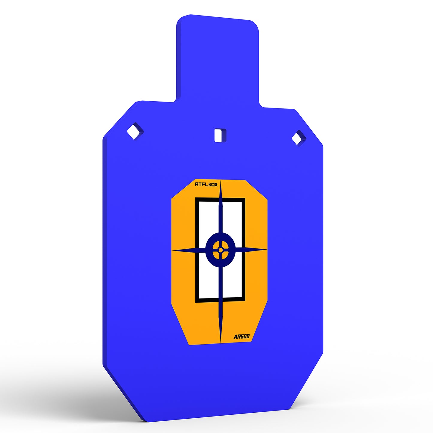 ATFLBOX 10x16 inch AR500 Steel Target for Shooting, 1/2 inch Thick Metal Target with Chain Strap Mounting Kit, High Caliber Gong Silhouette Metal Target for Precision Shooting