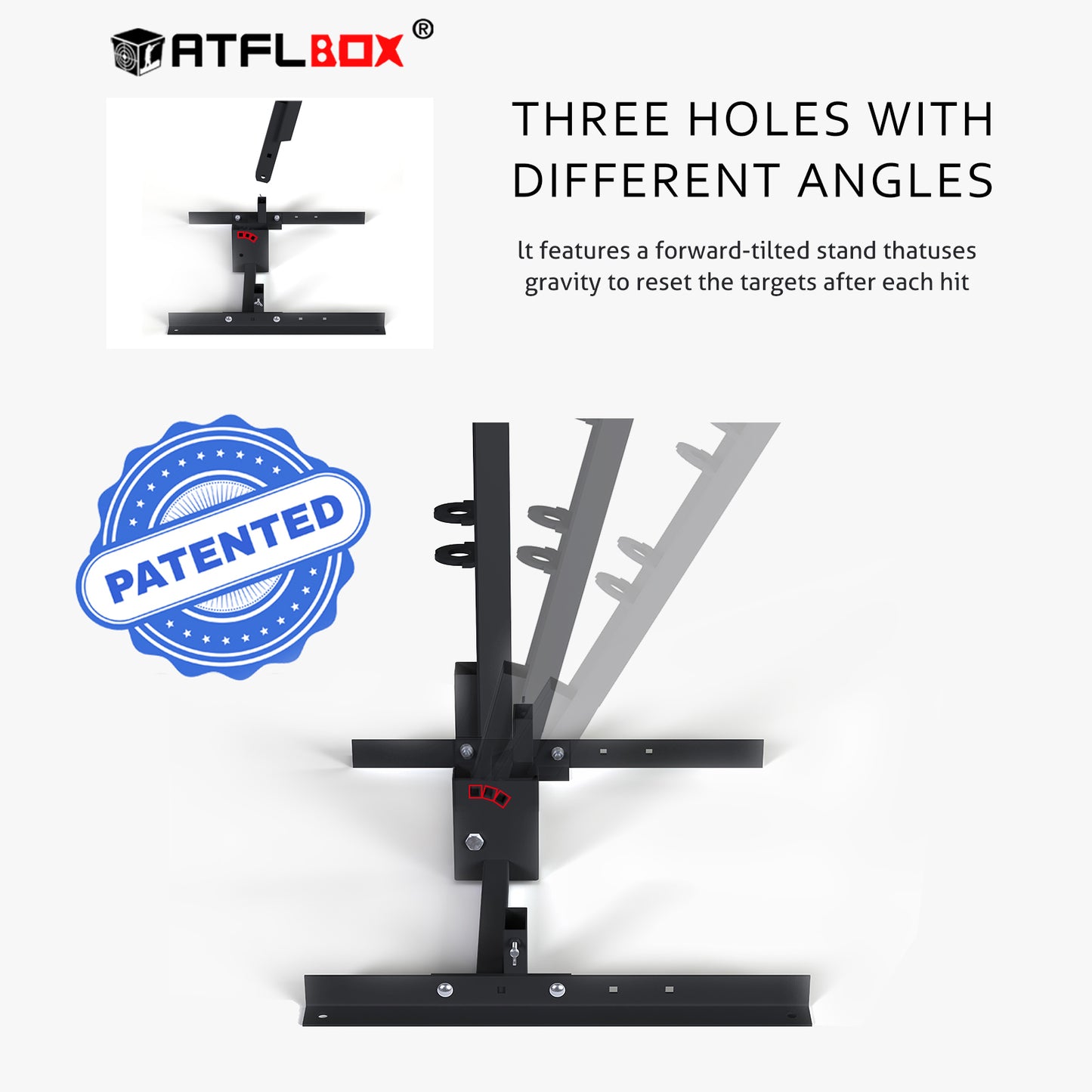 Atflbox AR500 Dueling Tree Target Kit, 6'' x 3/8'' Thickness Steel Paddles, Steel Target for Shooting Sports Competition and Training