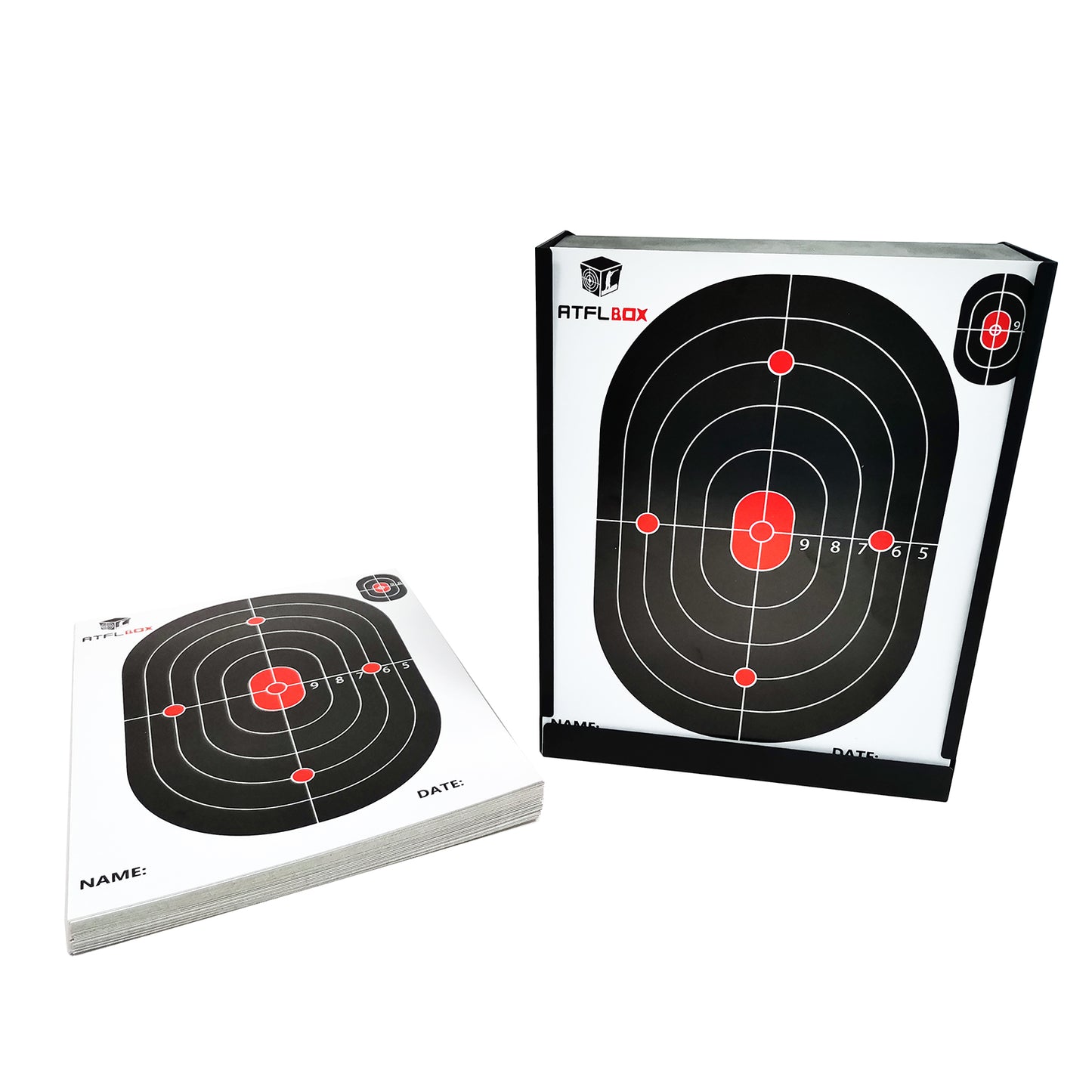 Atflbox 100PCS 7 x 9 Inch BB Gun Paper Target For Target Trap, Suitable For Airsoft, BB Gun, Pellet Gun