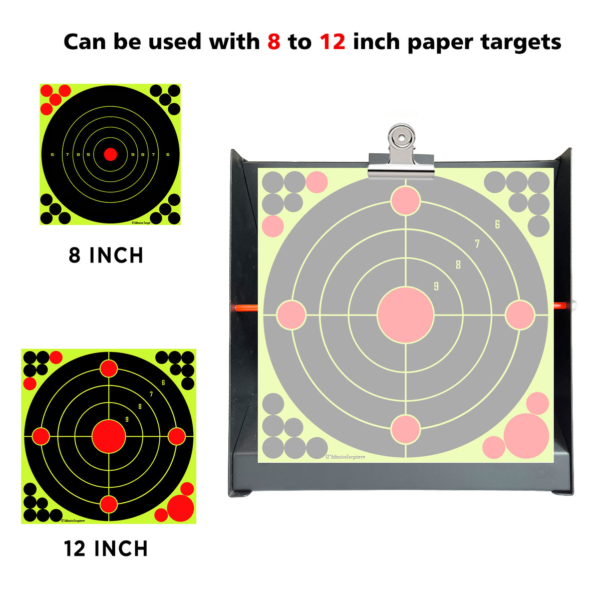 Atflbox Pellet Trap Target with 12''x12'' Splatter Bullseye Paper Targ ...