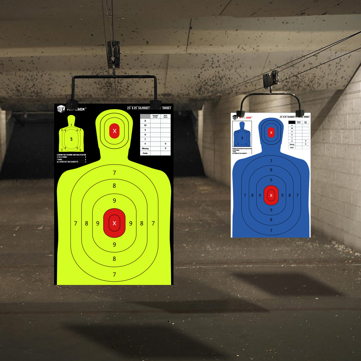 ATFLBOX 5-Color Silhouette Paper Target for The Range, 23X35 inch High