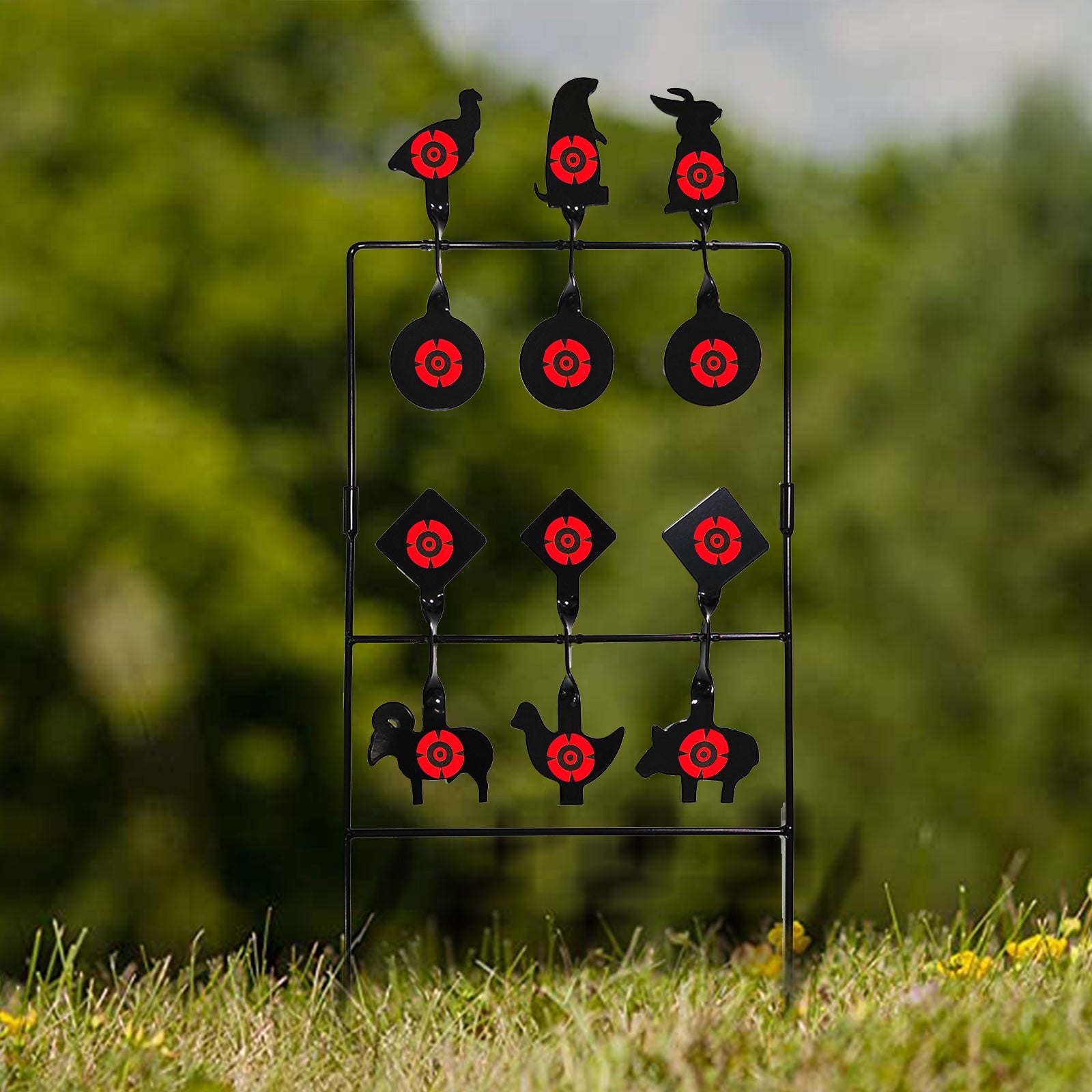 ATFLBOX Pellet gun Target Animal Silhouette Heavy Metal Spinner Airgun
