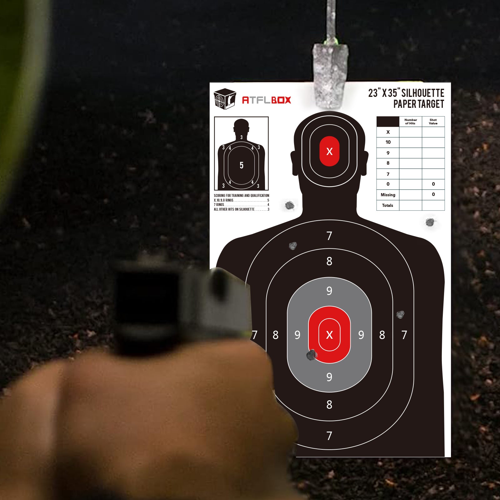 ATFLBOX Silhouette Paper Target For The Range, 23X35 inch Target Paper