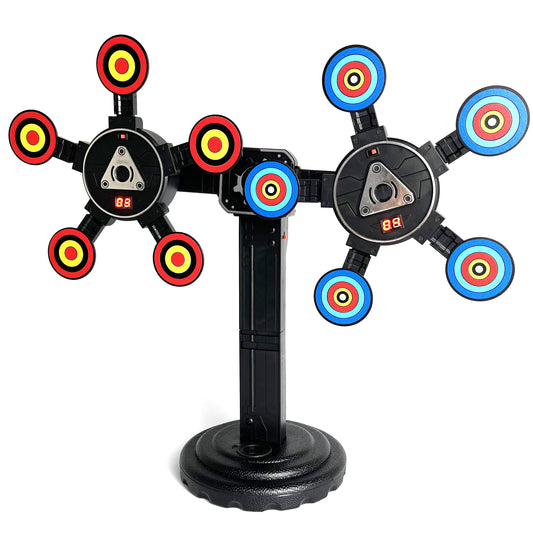 Shooting Target Scoring Auto Reset Digital Targets for Nerf Guns Toys with a Support Cage & Net, Christmas Birthday Gifts Toy for Kids-Boys & Girls