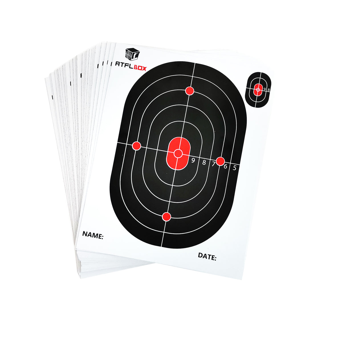 7 Point Paper Target Atflbox 100PCS 7 x 9 Inch BB Gun Paper Target For Target Trap, Suitabl ...