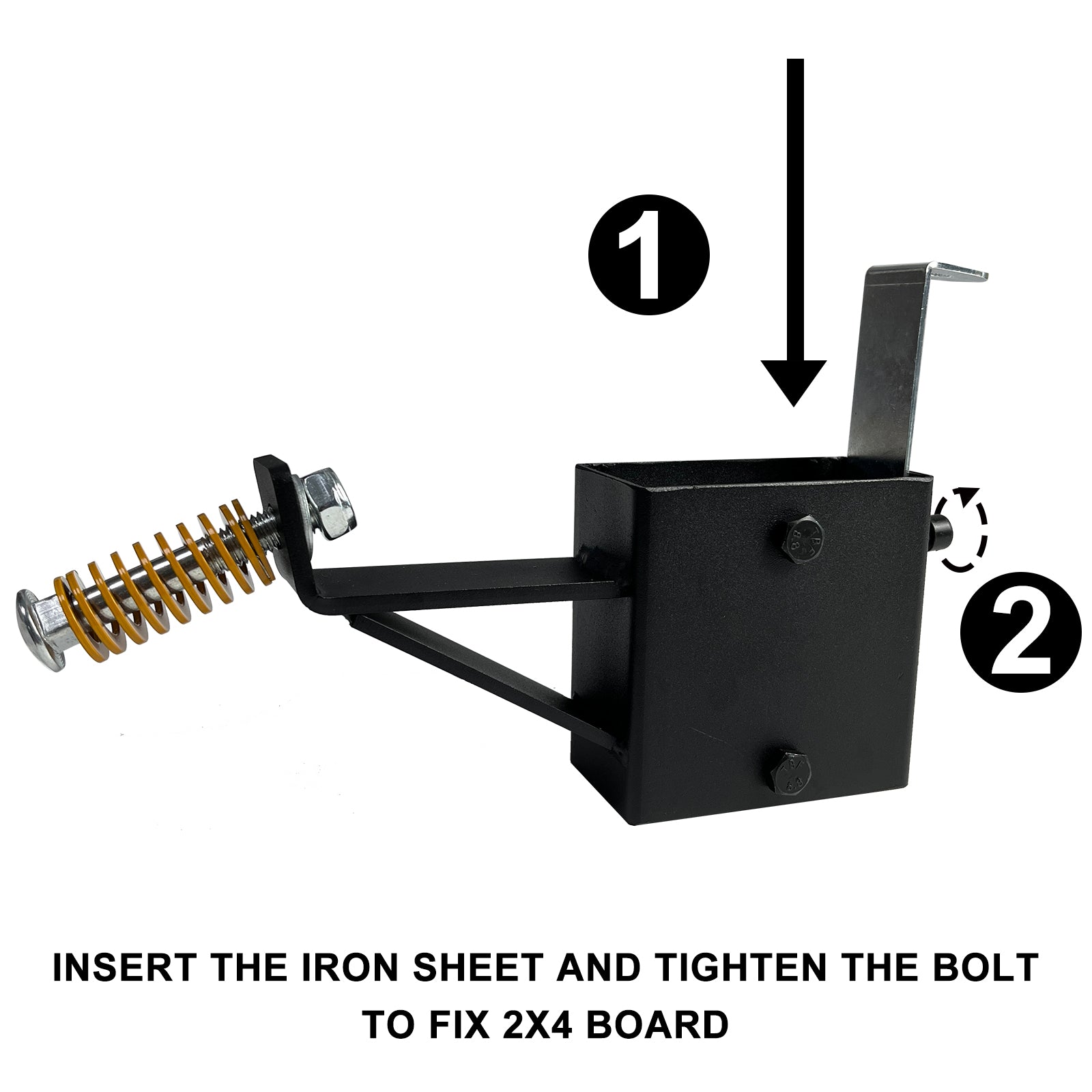 ATFLBOX 2x4 AR500 Steel Gong Target Hanger, Target Mount Bracket For I