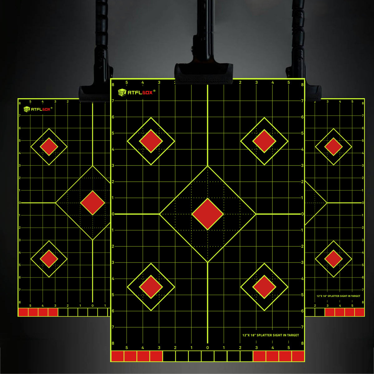 Sighting Paper ATFLBOX 50Pack 12x18 inch Sight in Splatter Paper Target and Adhesive