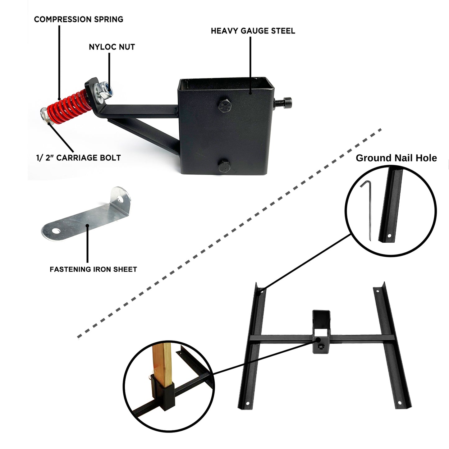 ATFLBOX 3/8" Thick AR500 Steel Target Stand System, 12" x 20" Hostage Reactive Shooting Target with 2x4 Target Stand Kit