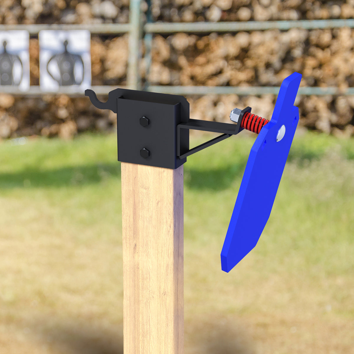 ATFLBOX 2x4 AR500 Steel Gong Target Hanger, Target Mount Bracket For IDPA/IPSC Torso Silhouette Metal Targets - 1 Pack